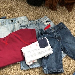 Kids denim shirts and tops bundle